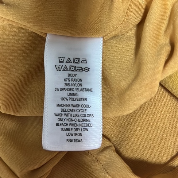 New with tags!!!  Ultra Soft and comfortable mustard color dress size XS - Picture 11 of 11